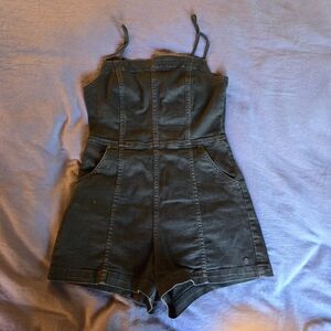 Volcom Black Denim Romper - Medium